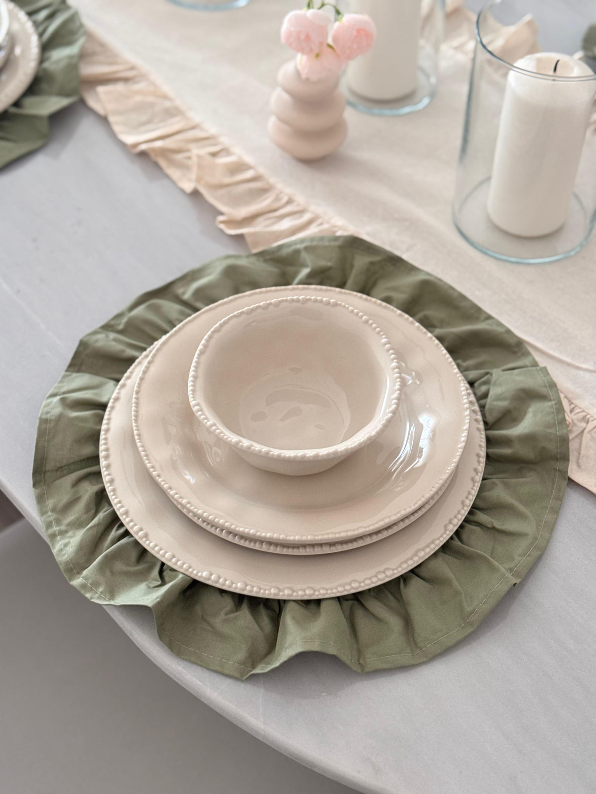 Pearl Teller-Set Beige 27-teilig
