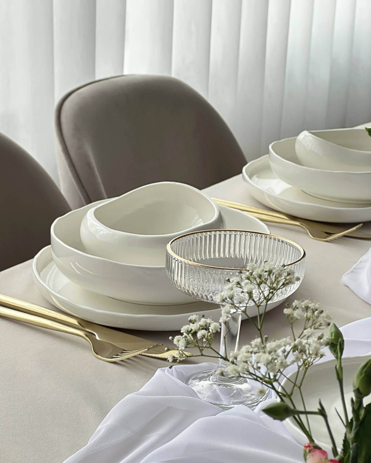 Barles White 25-Teiliges Geschirrset