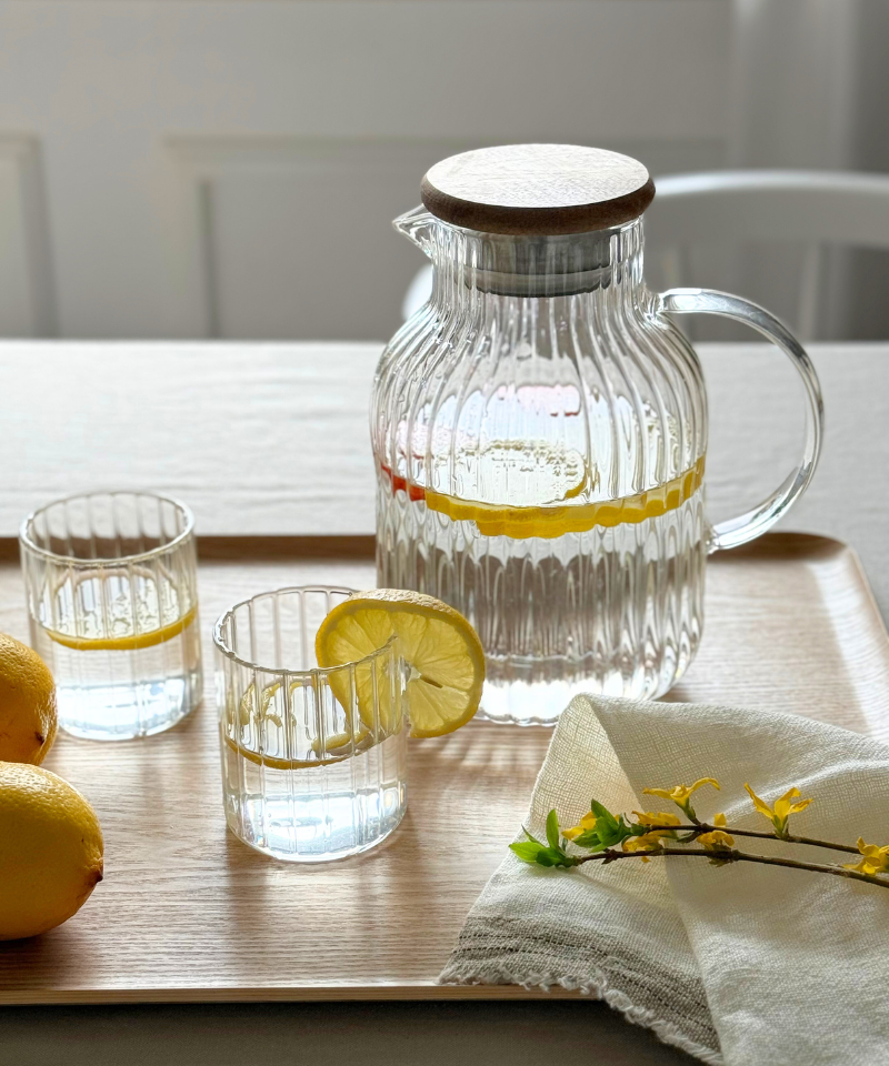 Relief Glaskaraffe 1500ml