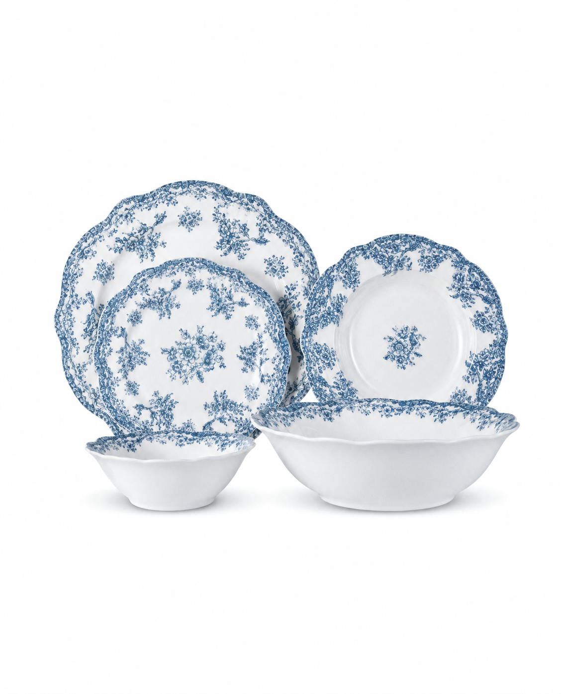 Vintage Blue Teller - Set 25-Teilig