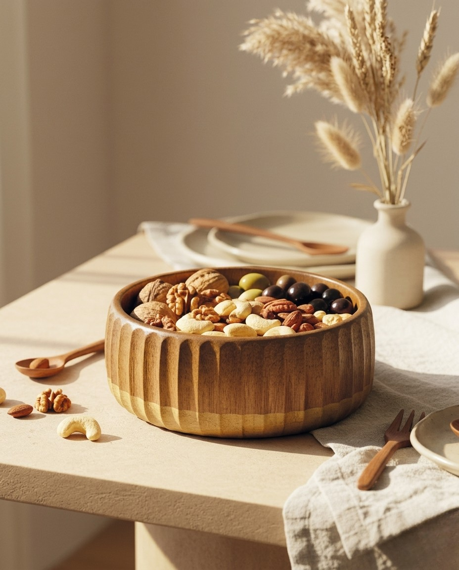 Akazienholz Stripe Bowl