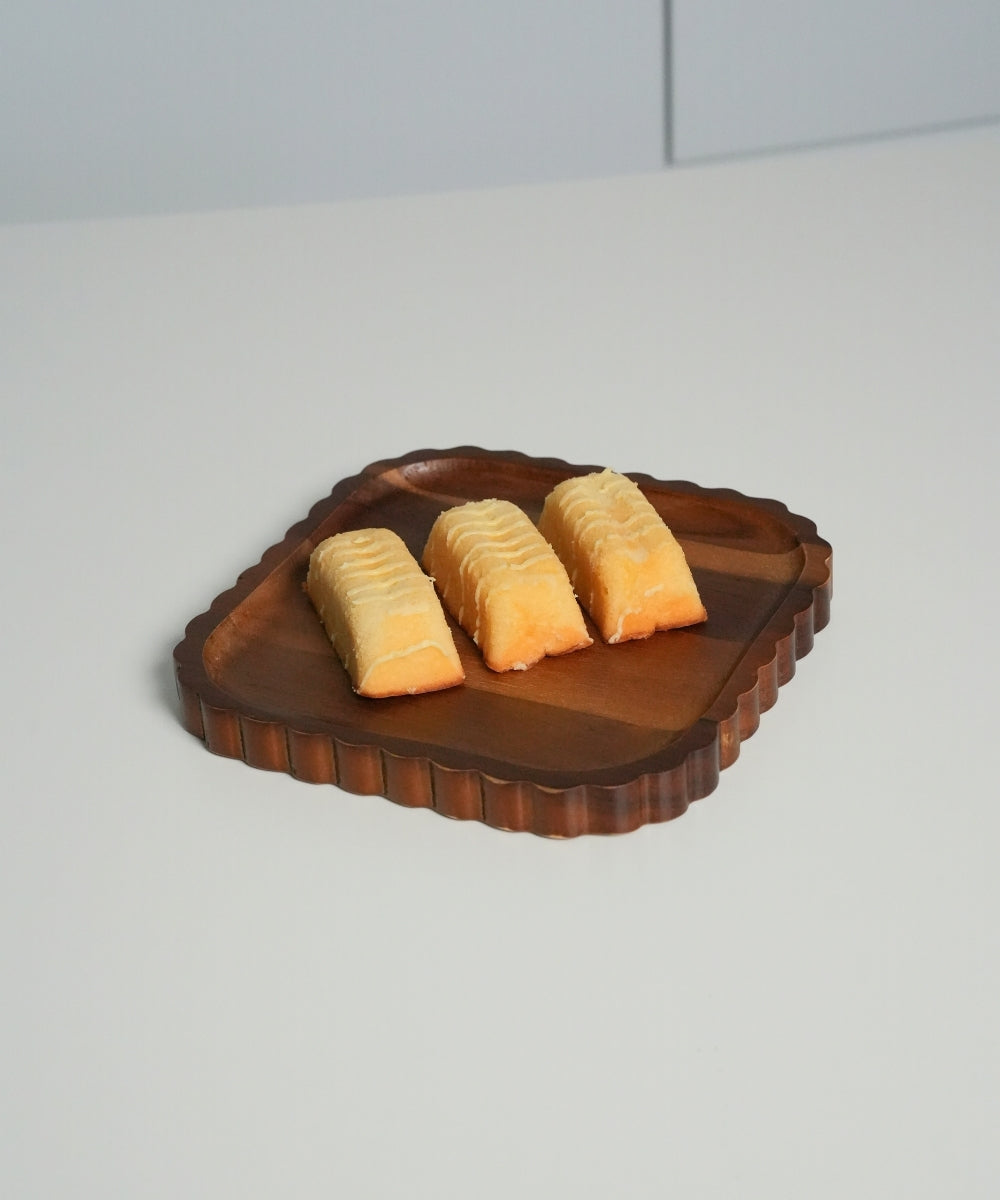 Akazienholz Servierplatte Flori Eckig