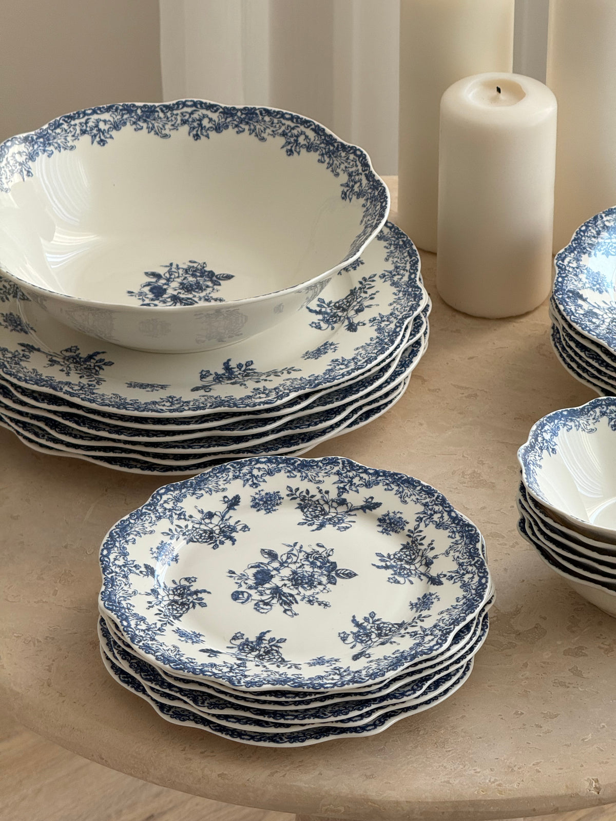 Vintage Blue Teller - Set 25-Teilig