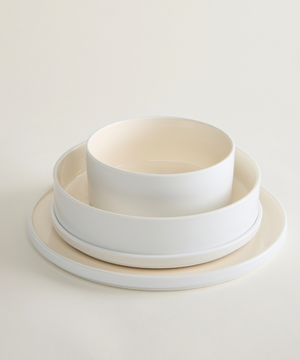 Noa Beige White 24 - teiliges Geschirrset
