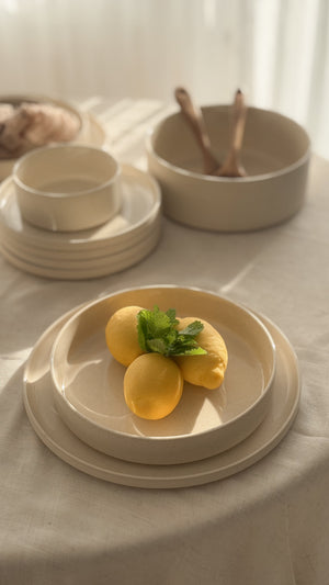 Granit Beige Teller-Set 25-teilig