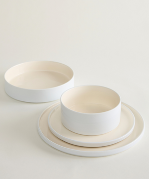 Noa Beige White 24 - teiliges Geschirrset