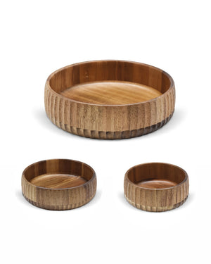 Akazienholz Stripe Bowl