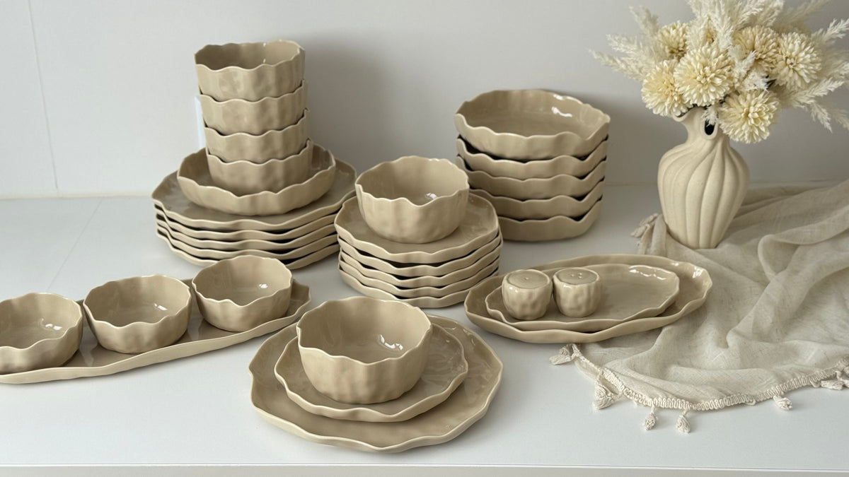 Angles Beige Teller-Set 27-teilig