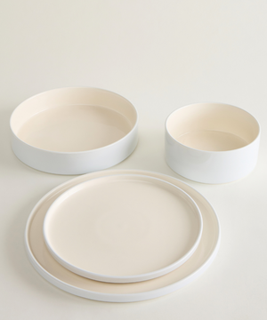 Noa Beige White 24 - teiliges Geschirrset