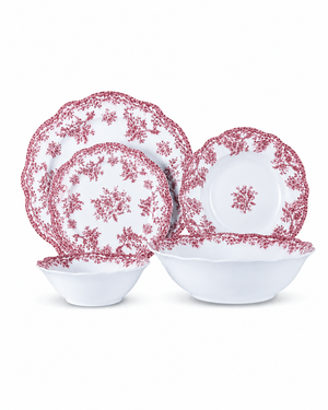 Vintage Red Teller - Set 25-Teilig