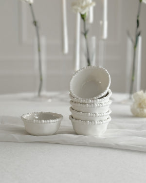 Pearly White Dipschalen 6er Set