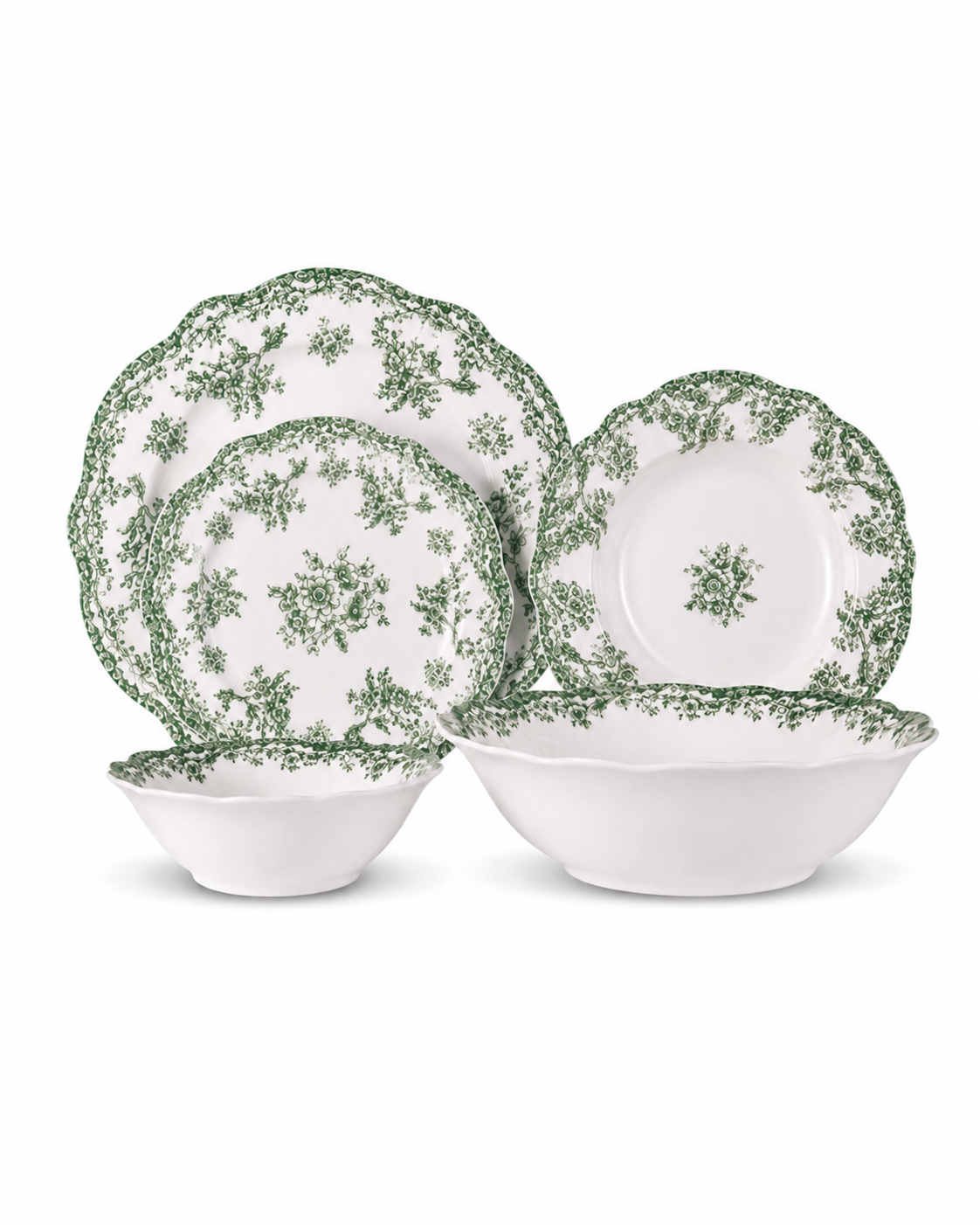 Vintage Green Teller - Set 25-Teilig