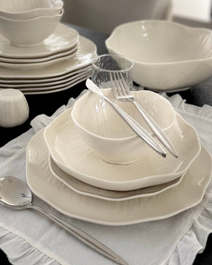 Cermico White Geschirr Set 27-teilig
