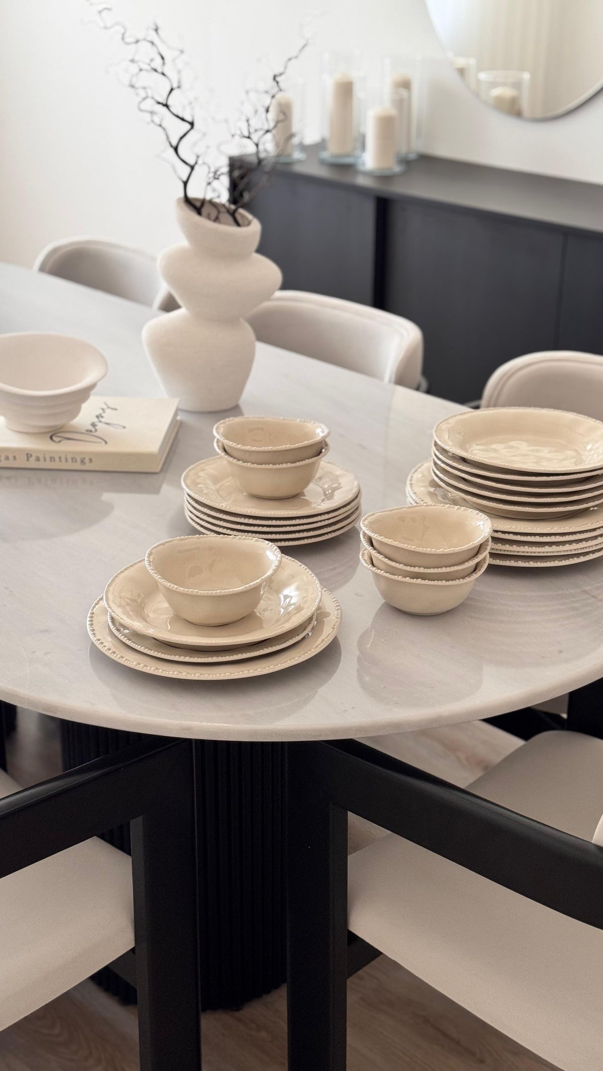 Pearl Teller-Set Beige 27-teilig