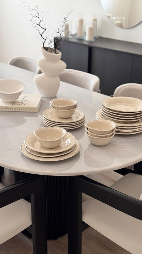 Pearl Teller-Set Beige 27-teilig