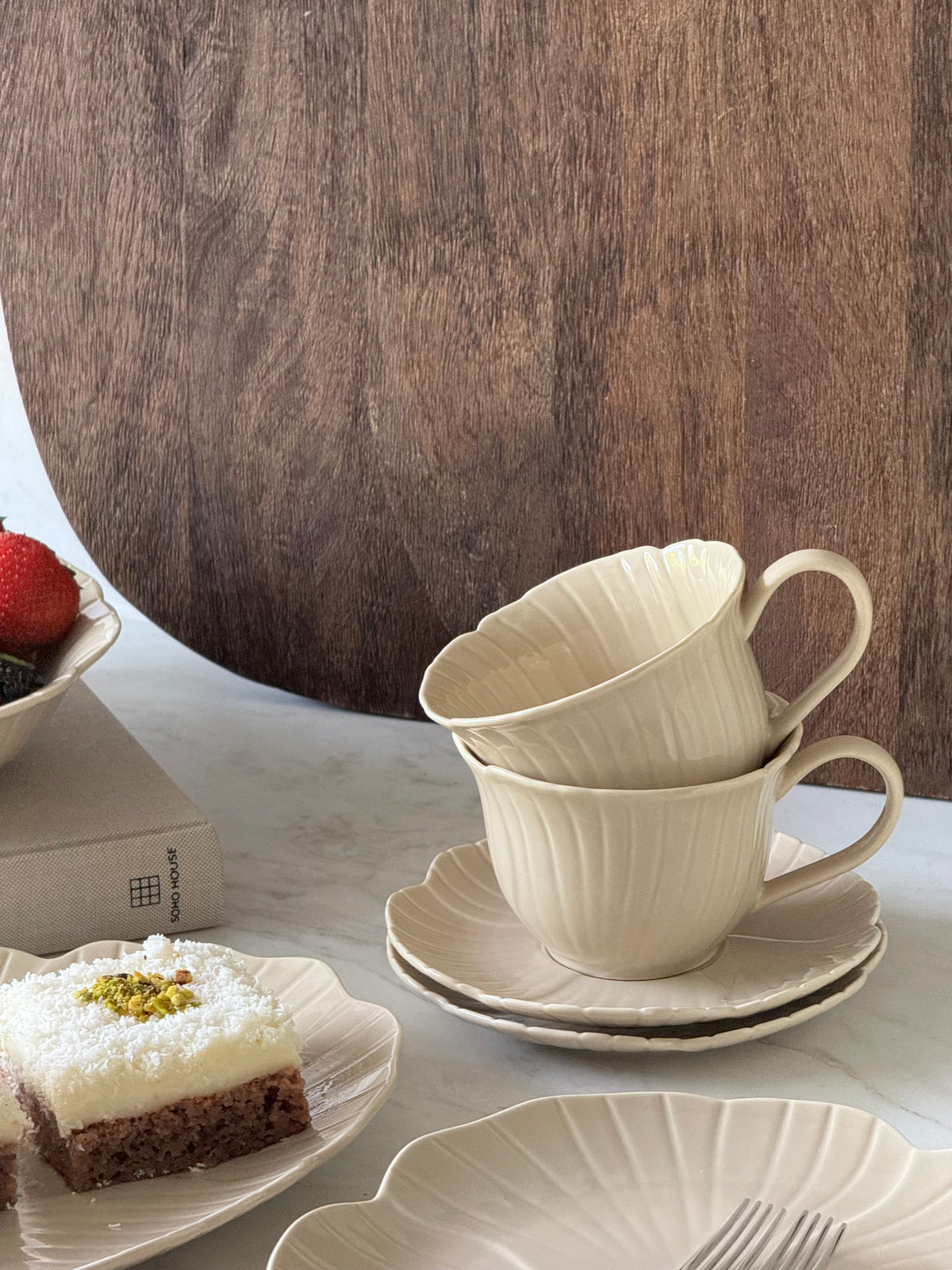 Florange Beige Kaffee-Set
