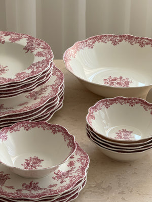 Vintage Red Teller - Set 25-Teilig