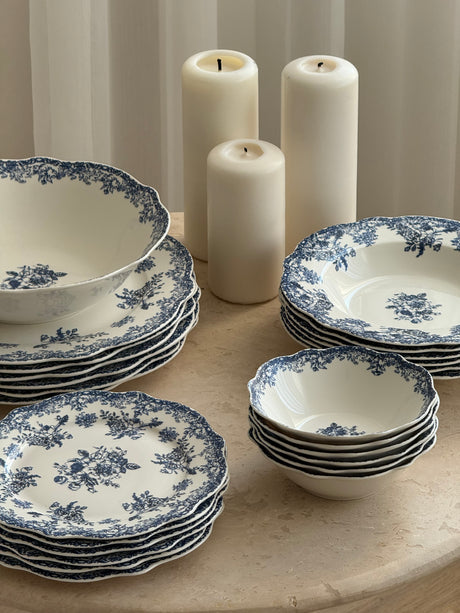 Vintage Blue Teller - Set 25-Teilig