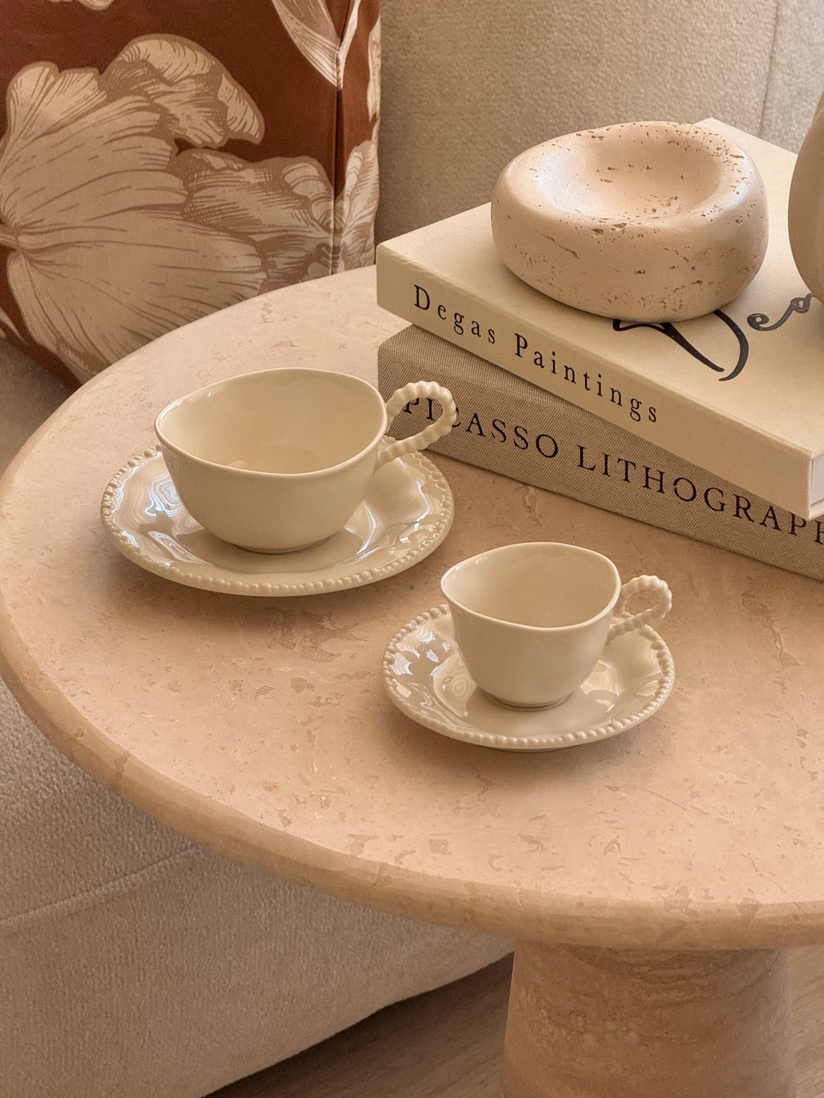 Pearl Beige Mokkatassen Set