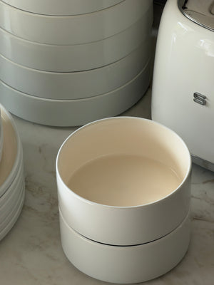 Noa Beige White 24 - teiliges Geschirrset