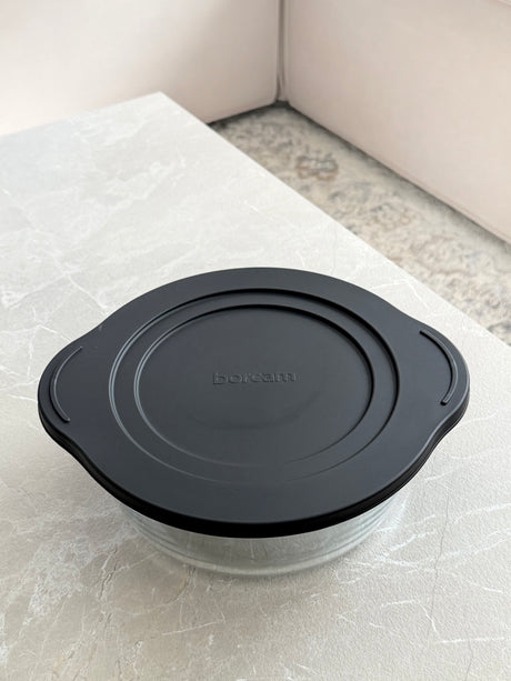 Borcam Rund mit schwarzem Plastikdeckel
