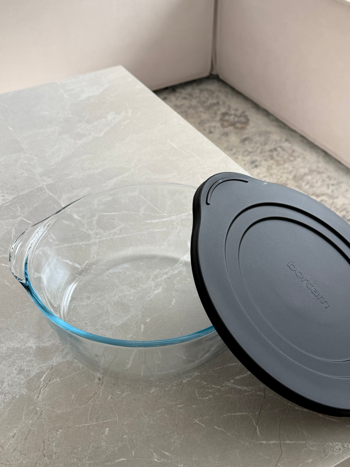 Borcam Rund mit schwarzem Plastikdeckel